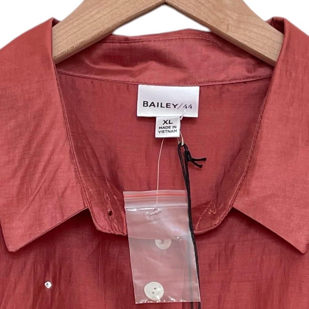 Bailey 44 Rust Color Button-Down Rhinestone Blouse - Picture 6 of 7